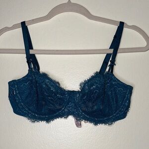 Victoria's Secret Deep Blue Lace Bra size 34D